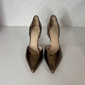 Marc Fisher Metallic Bronze Pointed Heels